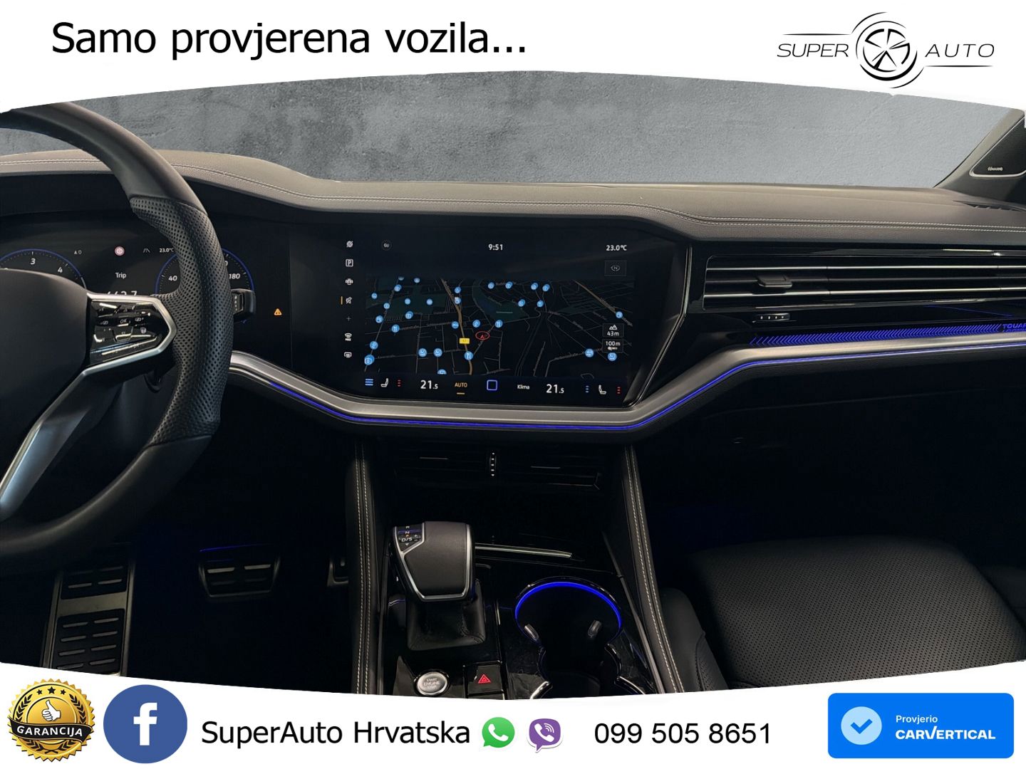 Volkswagen Touareg 3.0 V6 TDI (286 KS) 4MOTION Tiptronic ZRAČNI+ACC+GR SJED+KAM+PANO