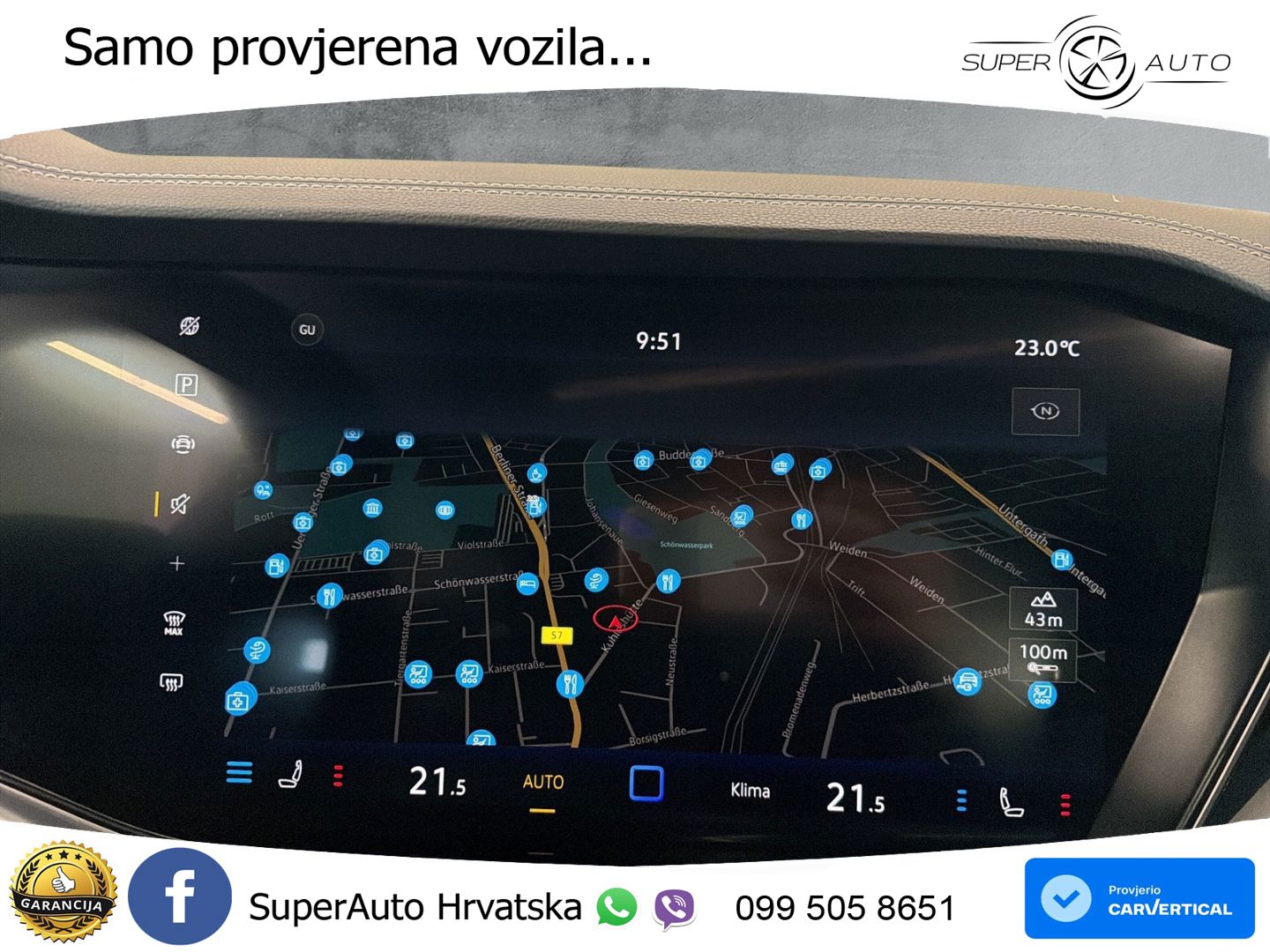 Volkswagen Touareg 3.0 V6 TDI (286 KS) 4MOTION Tiptronic ZRAČNI+ACC+GR SJED+KAM+PANO
