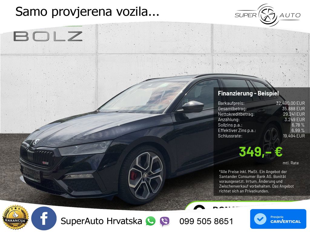 Škoda Octavia Combi RS 2.0 TDI (200 KS) DSG LED+GR SJED+ACC