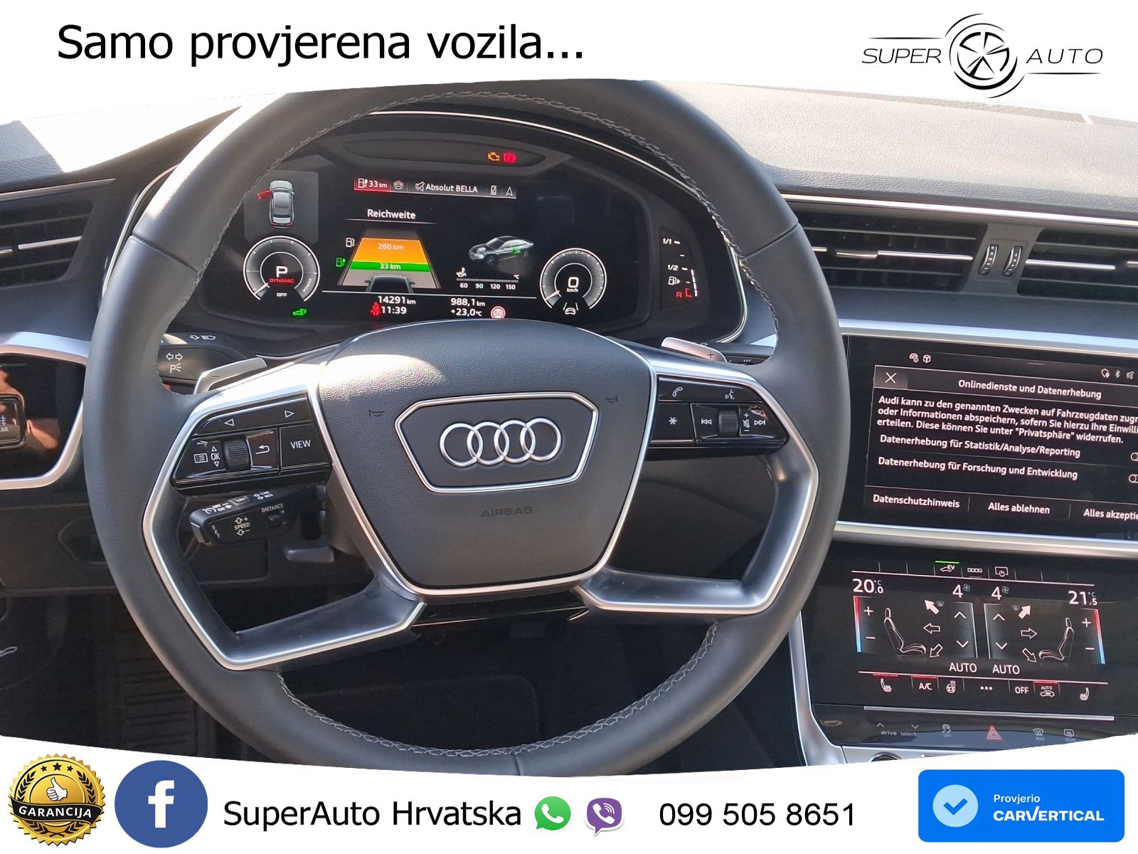 Audi A6 50 TFSIe (299 KS) quattro ultra S tronic S line LED+GR SJED+ACC