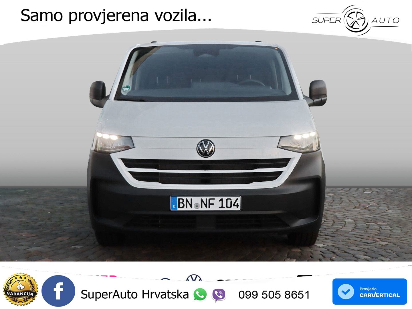 Volkswagen T7 Transporter 2.0TDI Kasten KR AHK Klima ACC Ca 110 KS