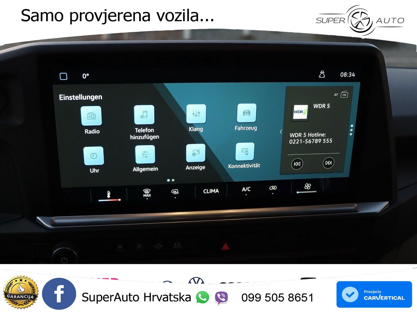 Volkswagen T7 Transporter 2.0TDI Kasten KR AHK Klima ACC Ca 110 KS