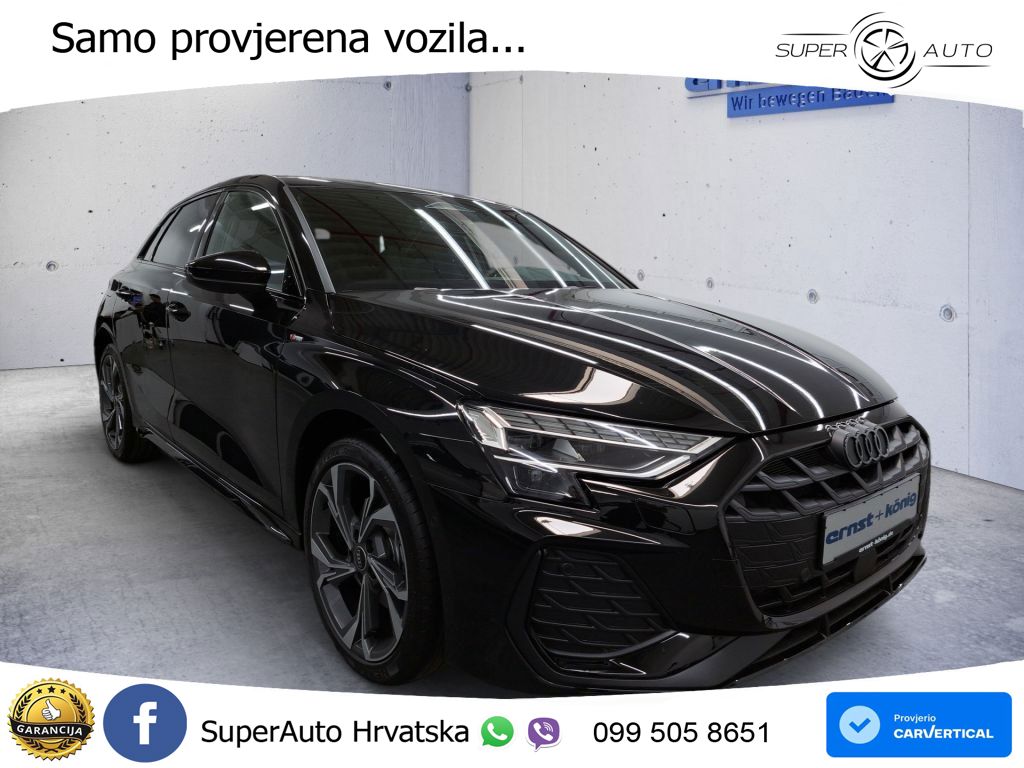 Audi A3 Sportback 40 TFSI (204 KS) quattro S tronic S line LED+GR SJED+ACC