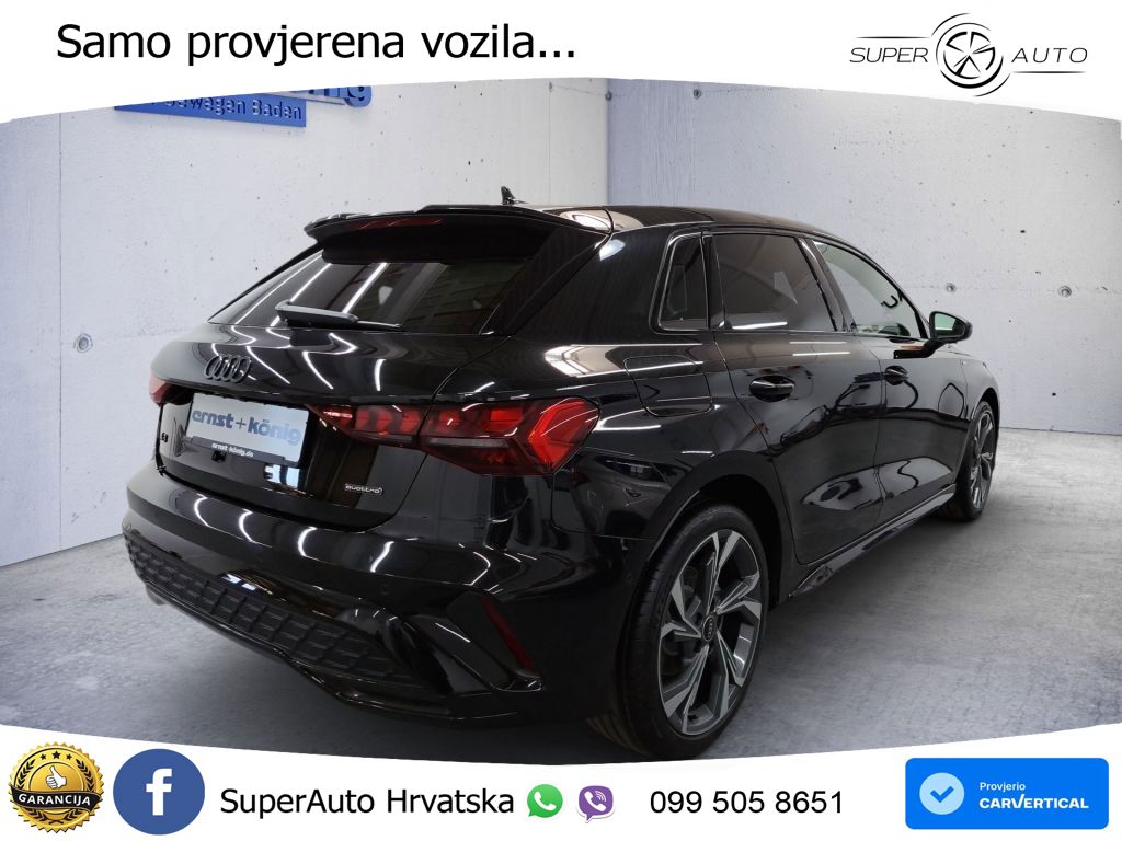 Audi A3 Sportback 40 TFSI (204 KS) quattro S tronic S line LED+GR SJED+ACC
