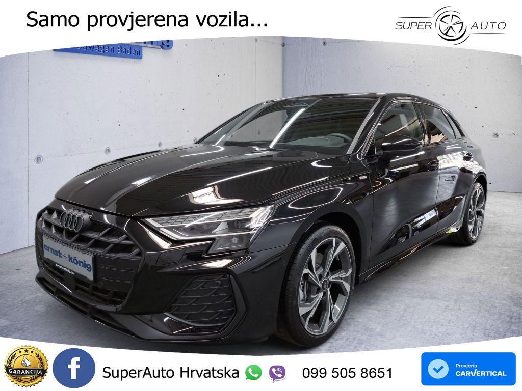 Audi A3 Sportback 40 TFSI (204 KS) quattro S tronic S line LED+GR SJED+ACC