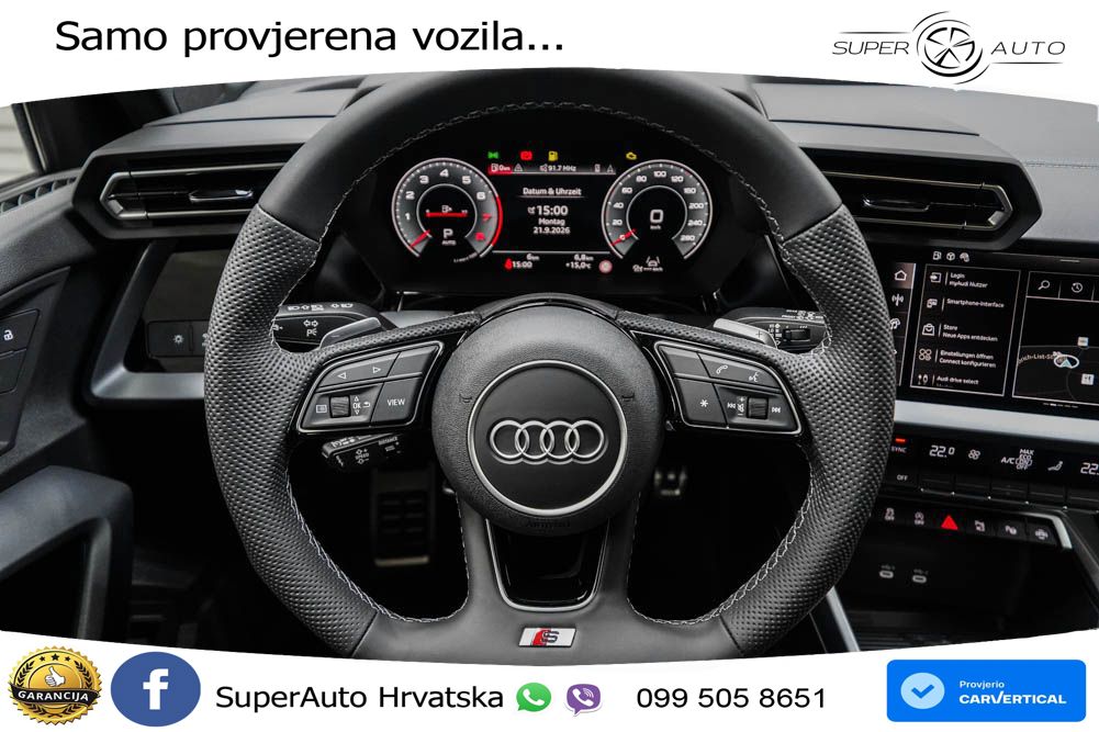 Audi A3 Sportback 40 TFSI (204 KS) quattro S tronic MATRIX+GR SJED+KAM