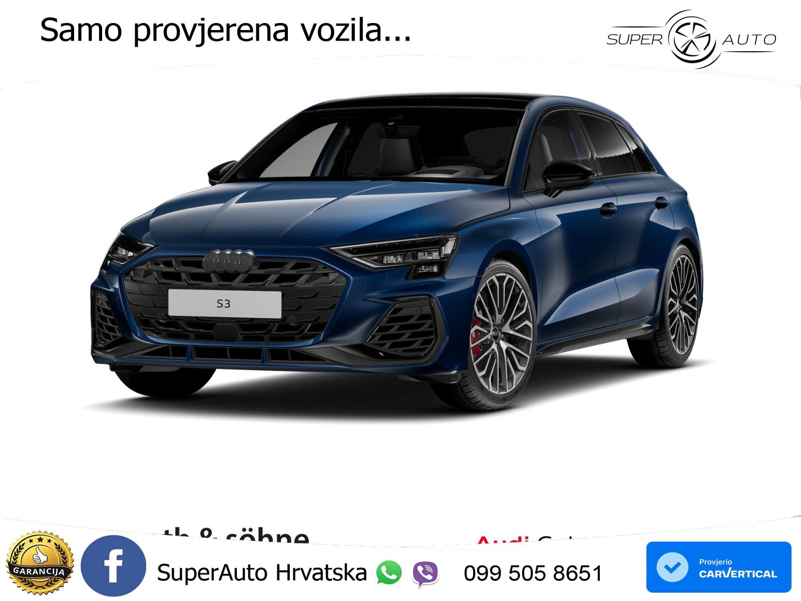 Audi S3 2.0 TFSI (333 KS) quattro S tronic MATRIX+GR SJED+KAM