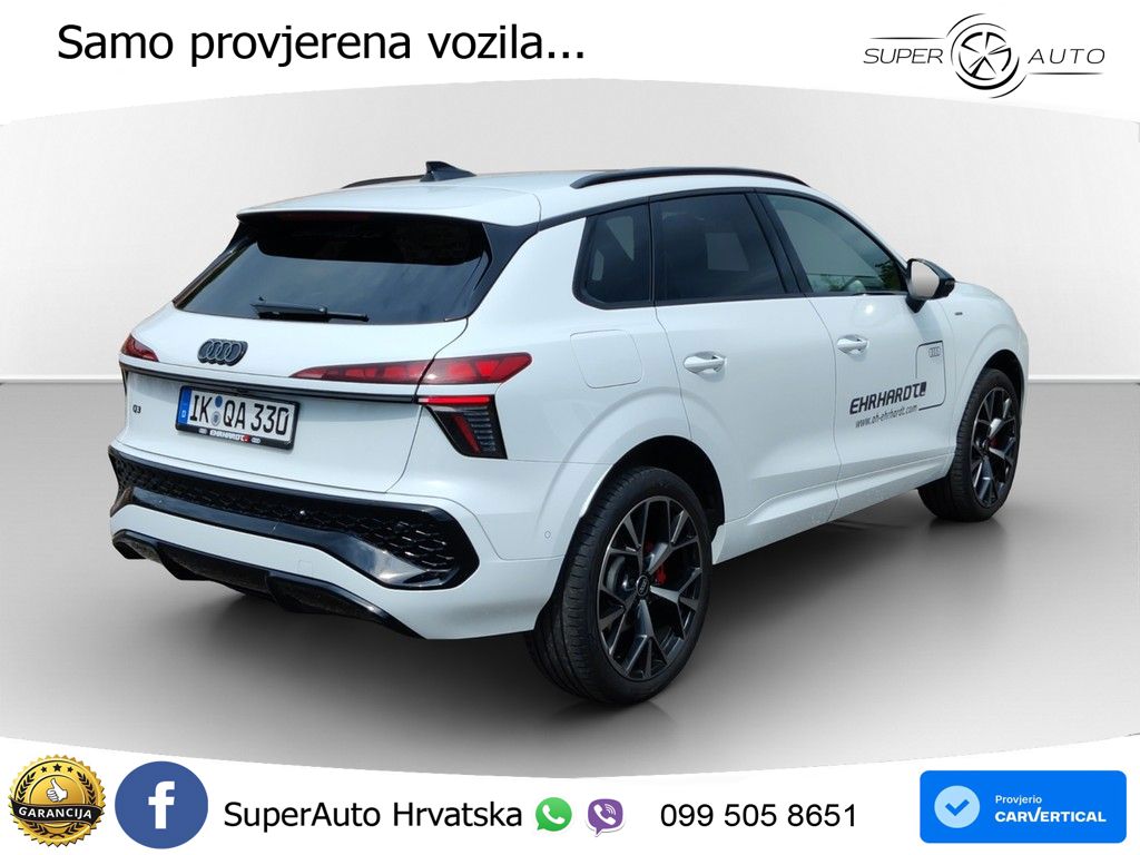 Audi Q3 1.5 TFSIe (272 KS) S tronic S line MATRIX+GR SJED+KAM
