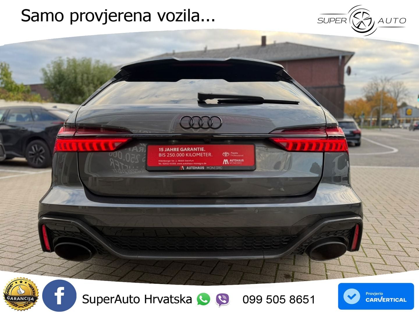Audi RS6 Avant 4.0 TFSI V8 performance (630 KS)  quattro tiptronic LED+GR SJED+ACC