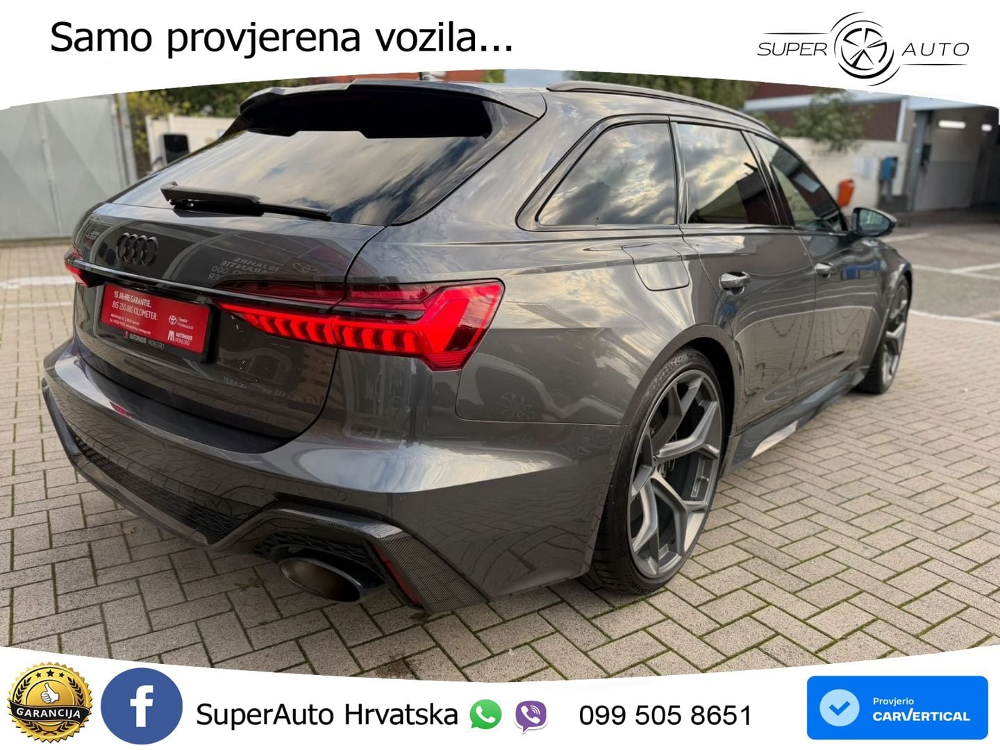 Audi RS6 Avant 4.0 TFSI V8 performance (630 KS)  quattro tiptronic LED+GR SJED+ACC