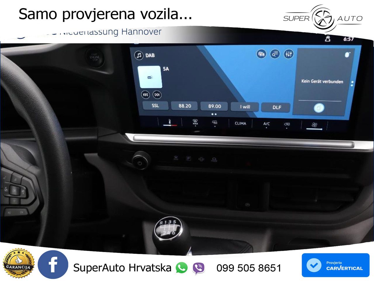Volkswagen Transporter Kasten kurz AHK Vorbereitg. Klima 150 KS