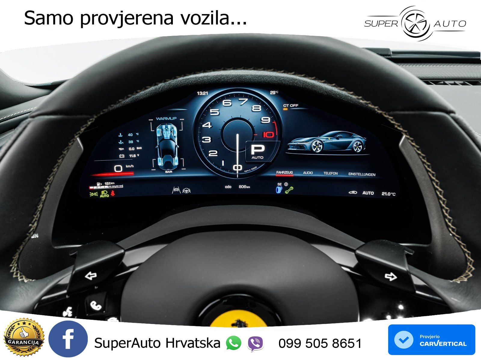 Ferrari 12Cilindri 6.5 V12 (830 KS) DCT ACC+HEAD+GR SJED+360+PANO