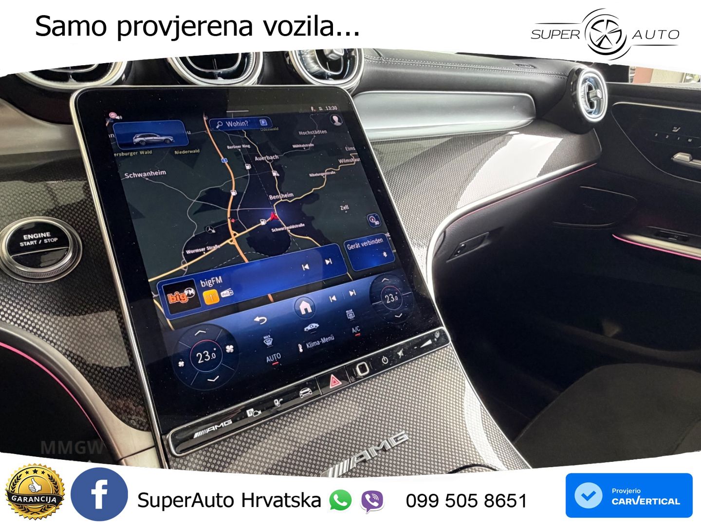 Mercedes AMG GLC 63 S E PERFORMANCE (680 KS) 4MATIC+ AMG SPEEDSHIFT MCT 9G ACC+HEAD+4xGR SJED+360+PANO