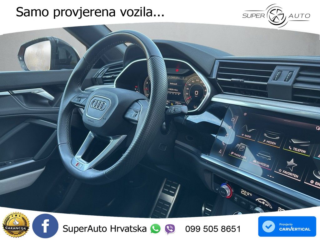 Audi Q3 II Sportback 45 TFSI (245 KS) quattro S tronic S line LED+GR SJED+ACC