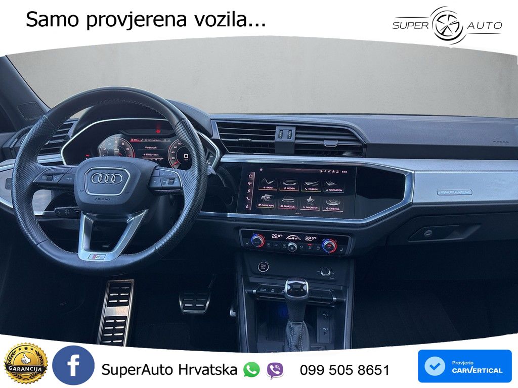 Audi Q3 II Sportback 45 TFSI (245 KS) quattro S tronic S line LED+GR SJED+ACC