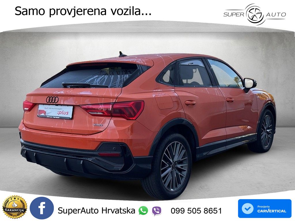 Audi Q3 II Sportback 45 TFSI (245 KS) quattro S tronic S line LED+GR SJED+ACC