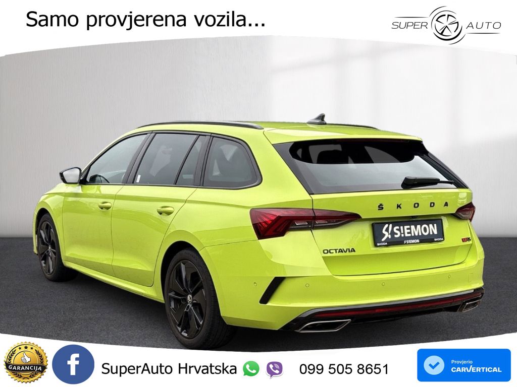 Škoda Octavia Combi RS 2.0 TDI (200 KS) DSG LED+GR SJED+ACC