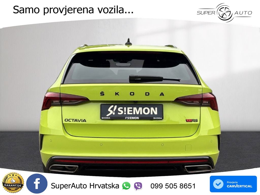 Škoda Octavia Combi RS 2.0 TDI (200 KS) DSG LED+GR SJED+ACC