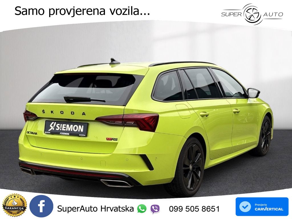 Škoda Octavia Combi RS 2.0 TDI (200 KS) DSG LED+GR SJED+ACC