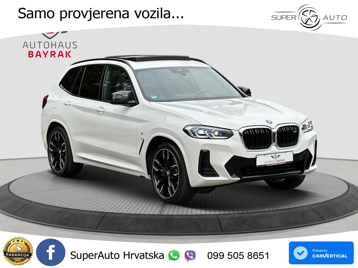 BMW X3 M40d xDrive Steptronic ZRAČNI+ACC+GR SJED+KAM+PANO