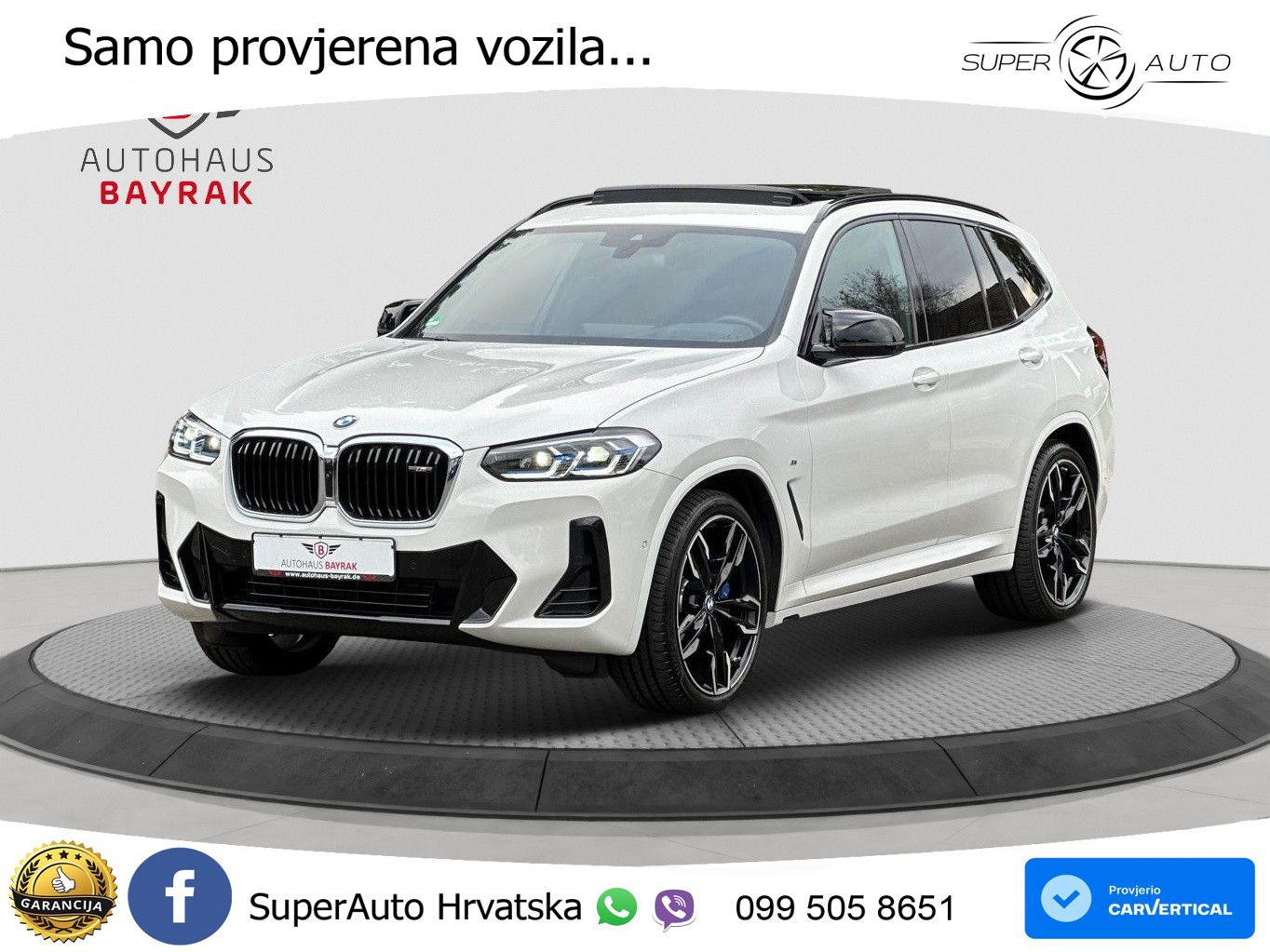 BMW X3 M40d xDrive Steptronic ZRAČNI+ACC+GR SJED+KAM+PANO