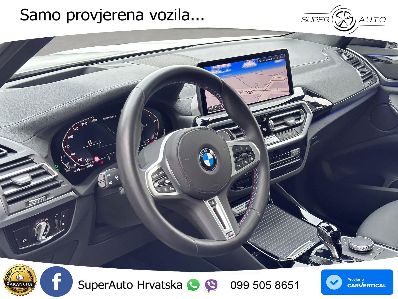 BMW X3 M40d xDrive Steptronic ZRAČNI+ACC+GR SJED+KAM+PANO