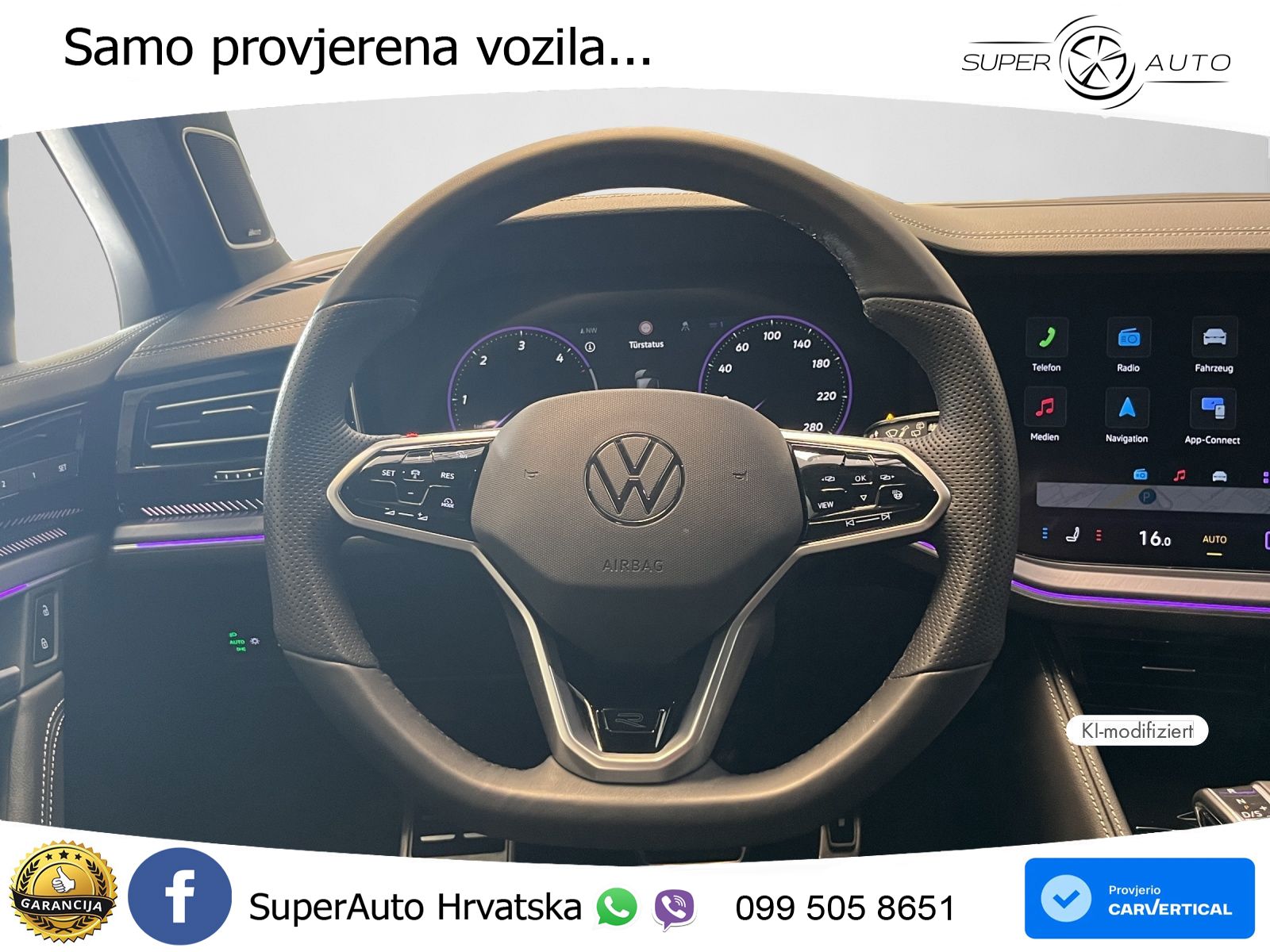 Volkswagen Touareg 3.0 V6 TDI (286 KS) 4MOTION Tiptronic ZRAČNI+ACC+GR SJED+KAM+PANO