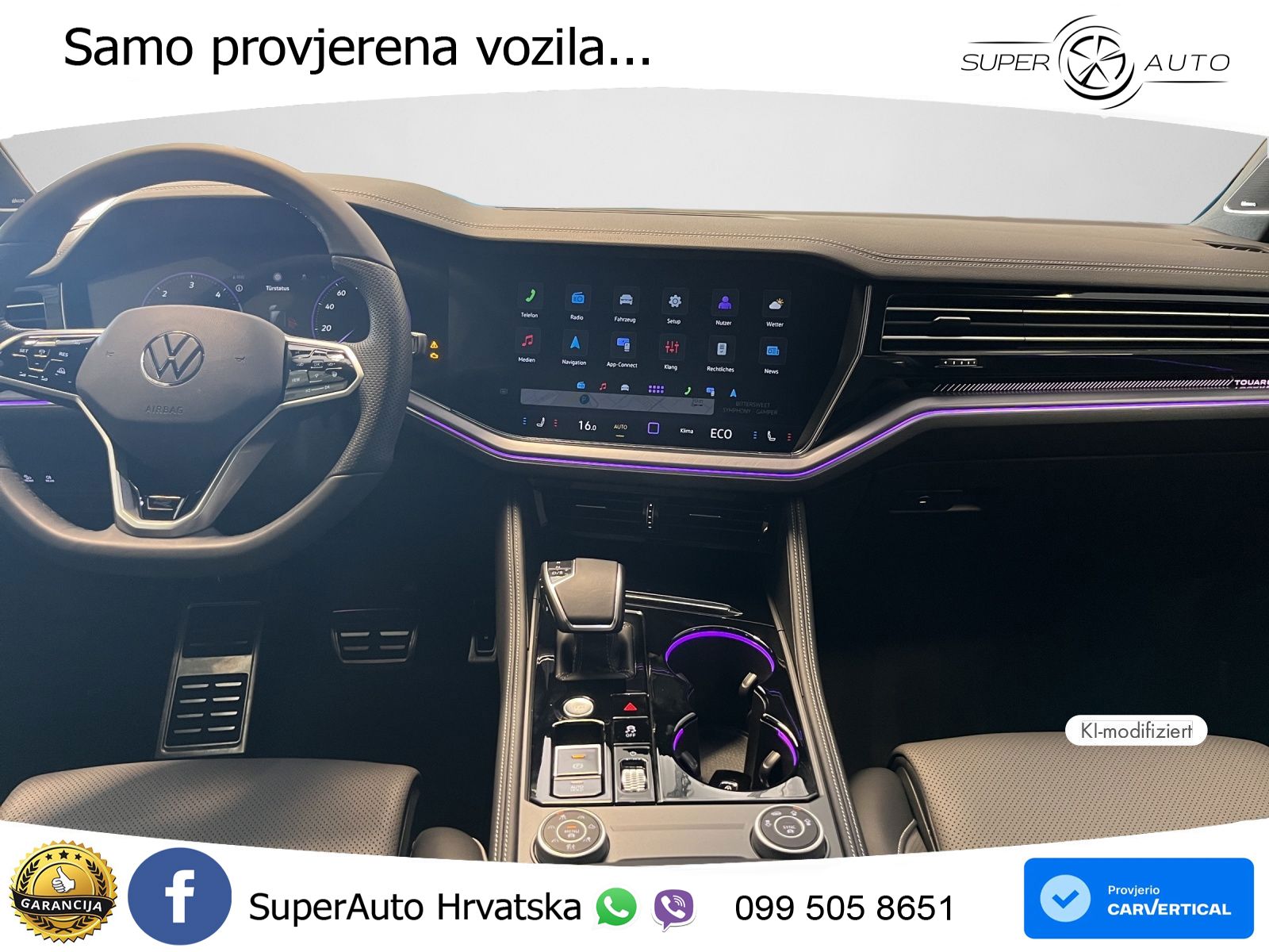 Volkswagen Touareg 3.0 V6 TDI (286 KS) 4MOTION Tiptronic ZRAČNI+ACC+GR SJED+KAM+PANO