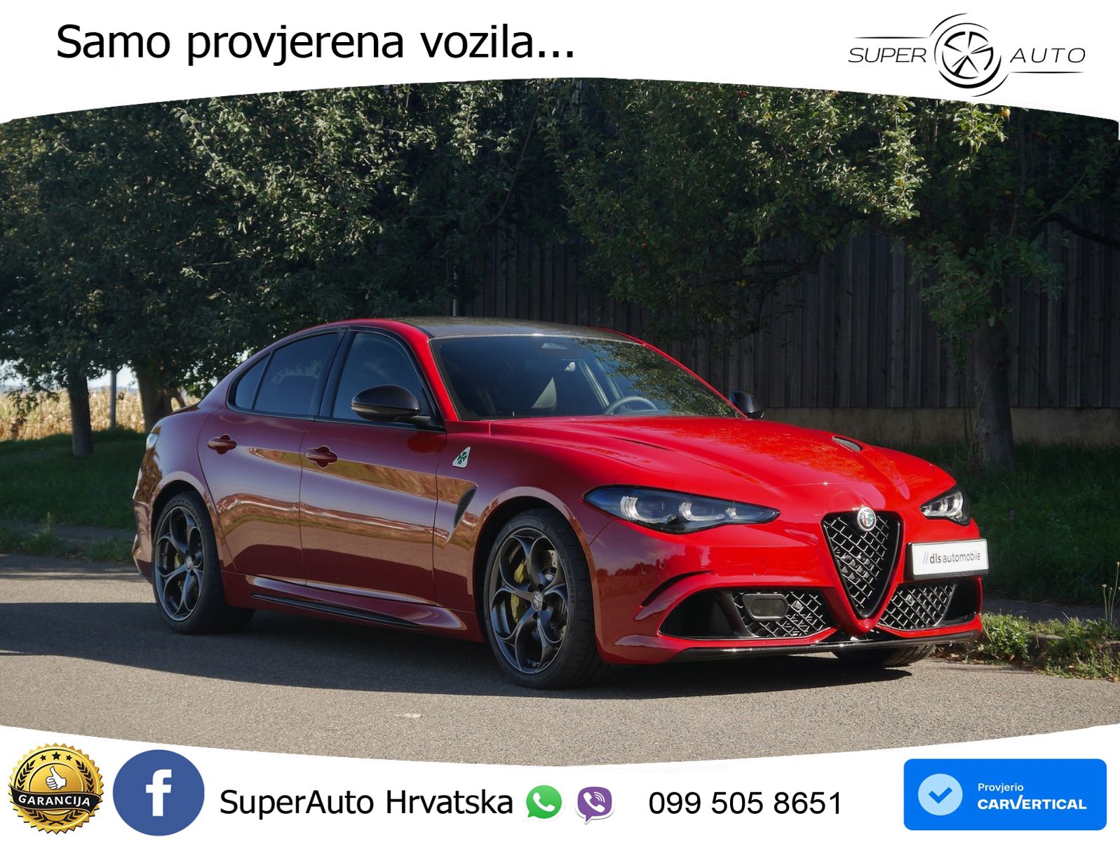 Alfa Romeo Giulia Quadrifoglio 2.9 V6 Bi-Turbo (520 KS) Automatic LED+GR SJED+ACC