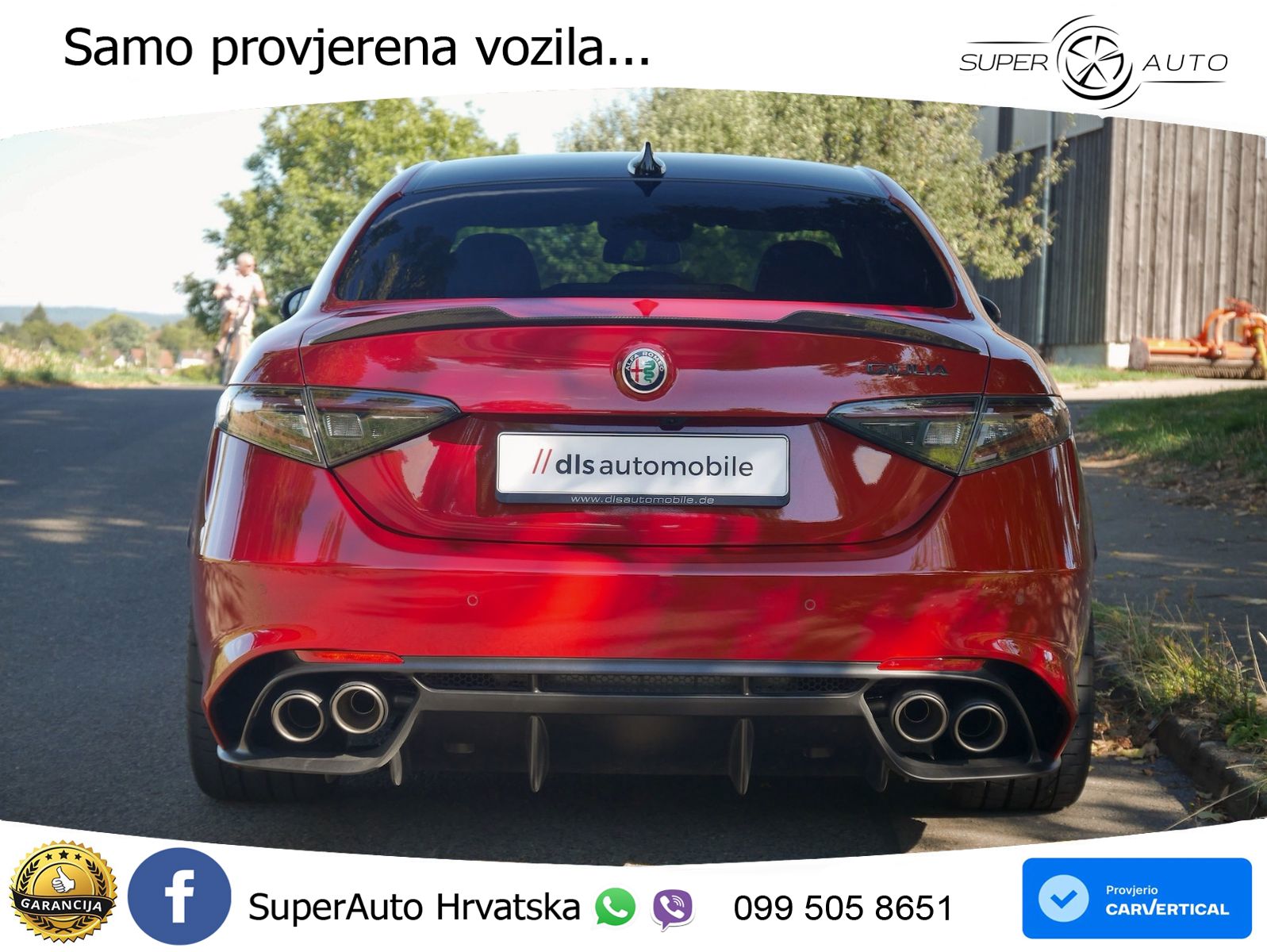 Alfa Romeo Giulia Quadrifoglio 2.9 V6 Bi-Turbo (520 KS) Automatic LED+GR SJED+ACC