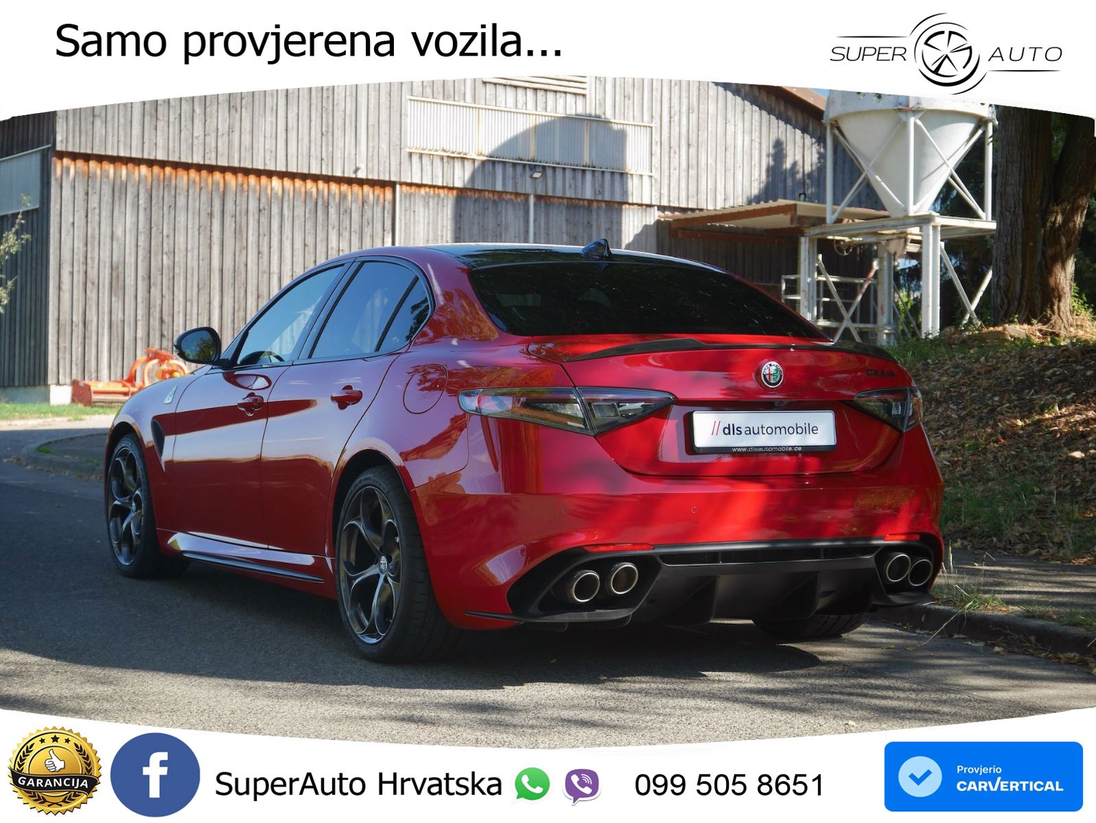 Alfa Romeo Giulia Quadrifoglio 2.9 V6 Bi-Turbo (520 KS) Automatic LED+GR SJED+ACC
