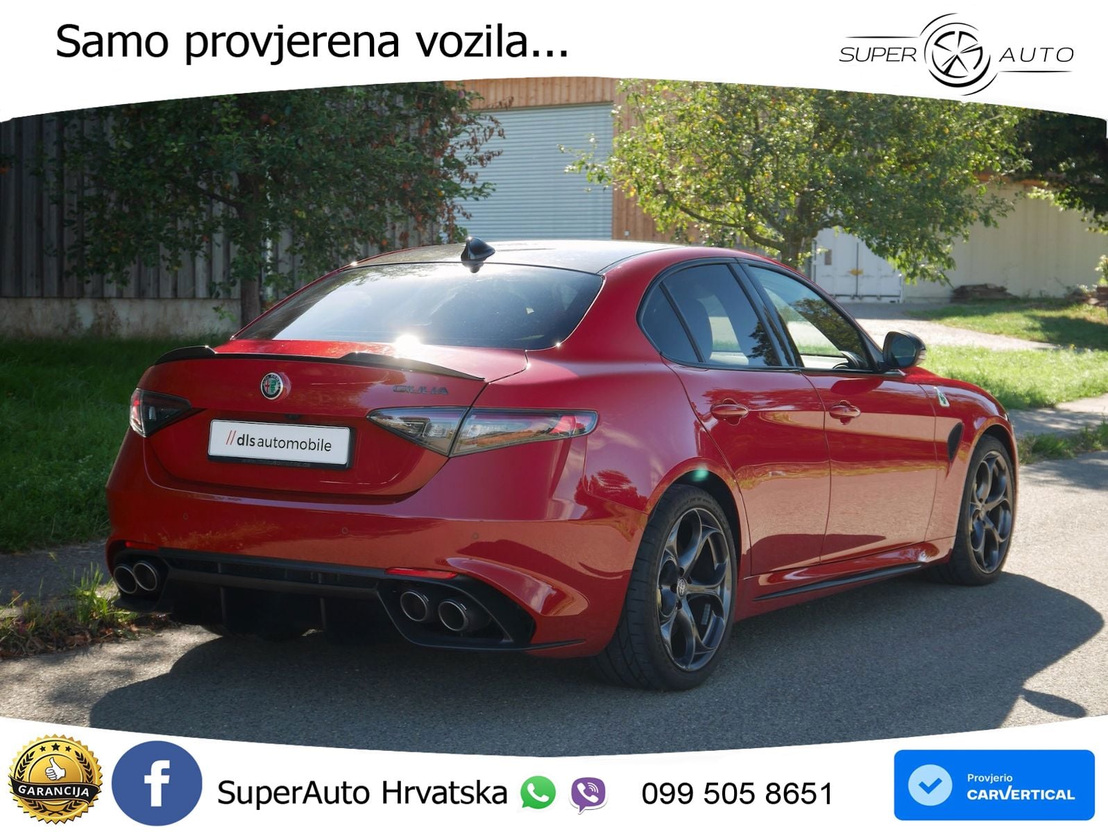 Alfa Romeo Giulia Quadrifoglio 2.9 V6 Bi-Turbo (520 KS) Automatic LED+GR SJED+ACC