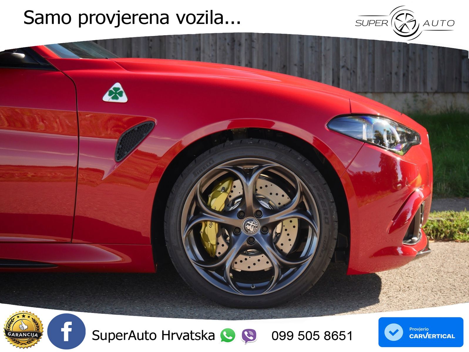 Alfa Romeo Giulia Quadrifoglio 2.9 V6 Bi-Turbo (520 KS) Automatic LED+GR SJED+ACC
