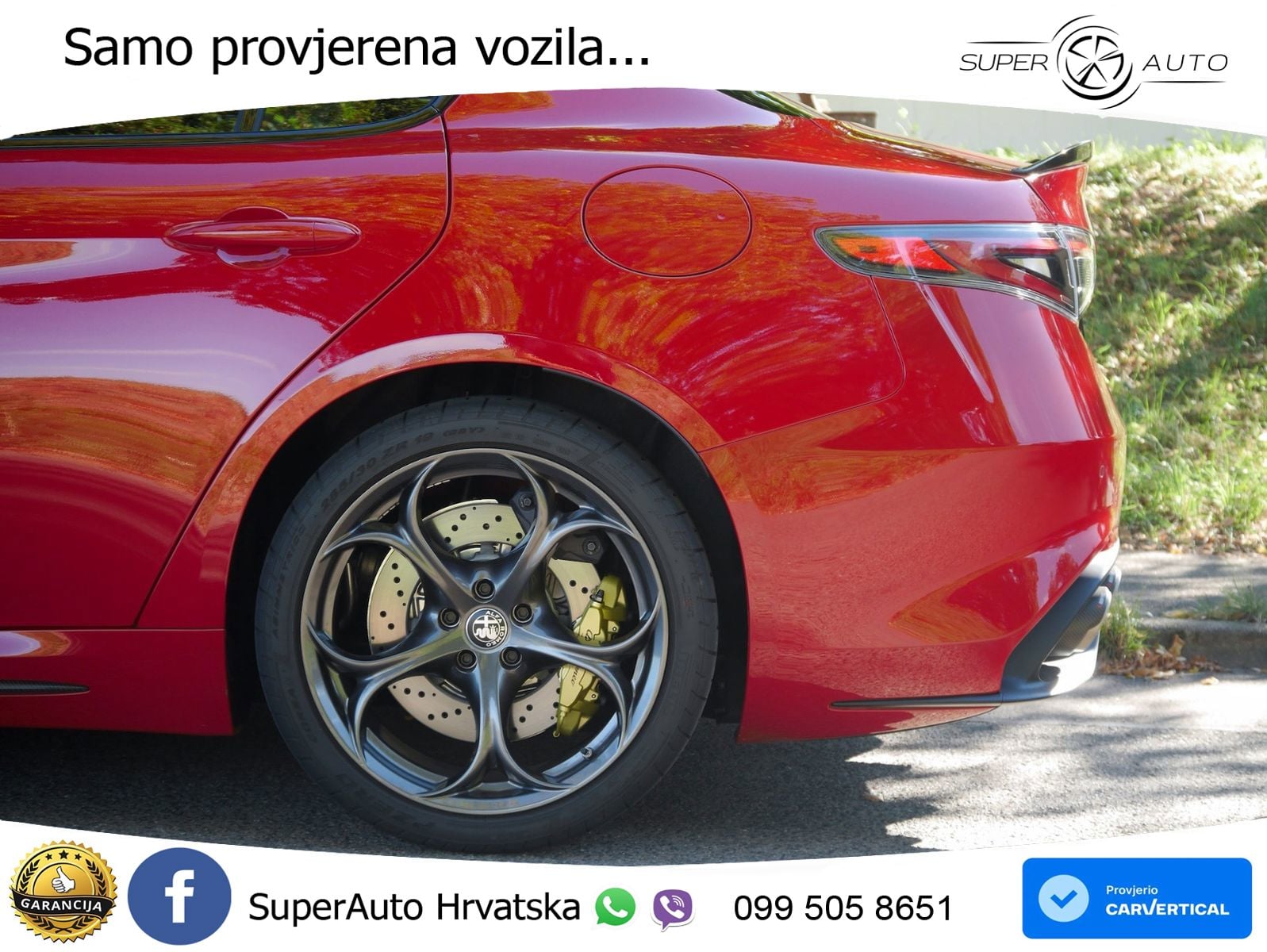 Alfa Romeo Giulia Quadrifoglio 2.9 V6 Bi-Turbo (520 KS) Automatic LED+GR SJED+ACC