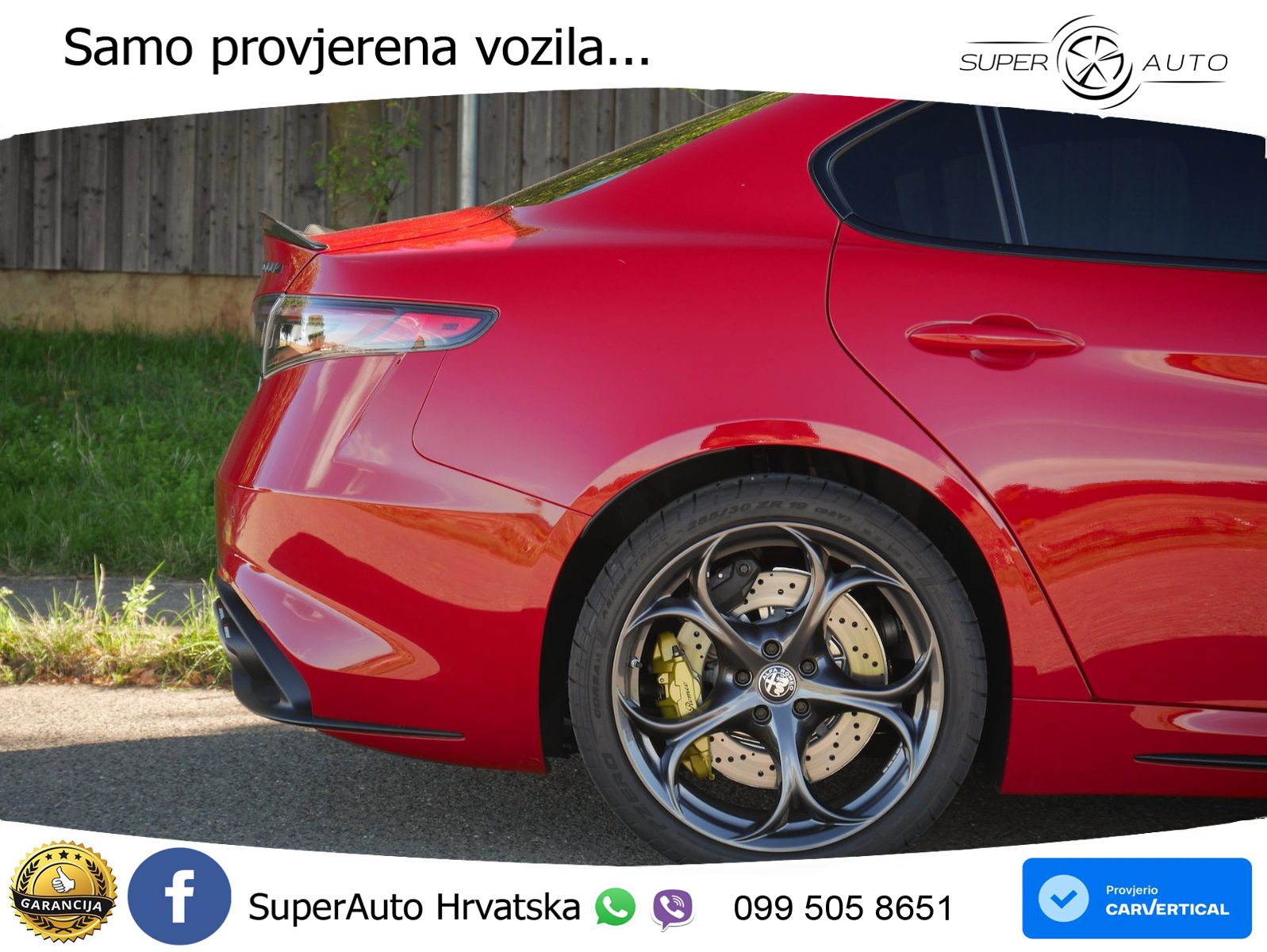 Alfa Romeo Giulia Quadrifoglio 2.9 V6 Bi-Turbo (520 KS) Automatic LED+GR SJED+ACC