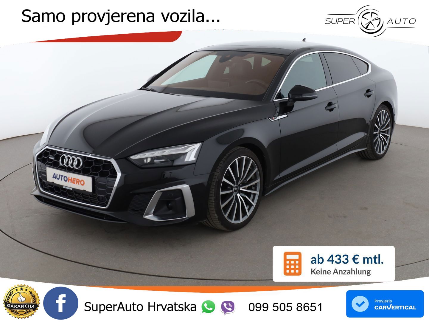 Audi A5 Sportback  40 TFSI (204 KS) quattro S tronic S line LED+GR SJED+ACC