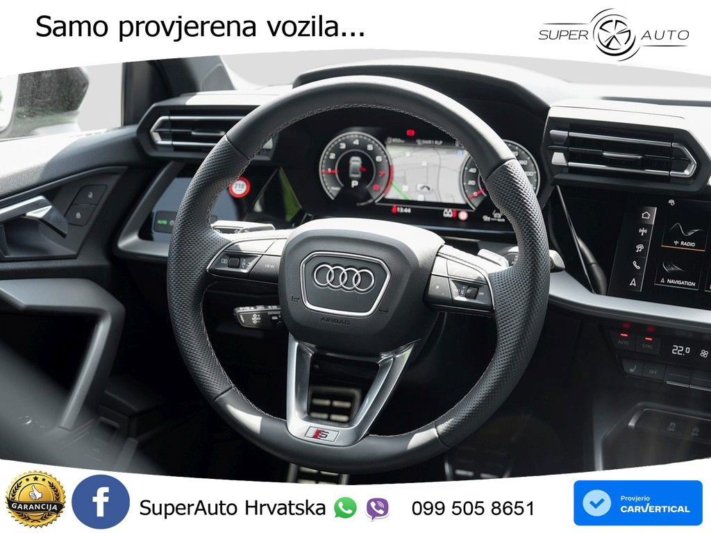 Audi A3 Limuzina 35 TFSI (150 KS) S tronic S line MATRIX+GR SJED+KAM