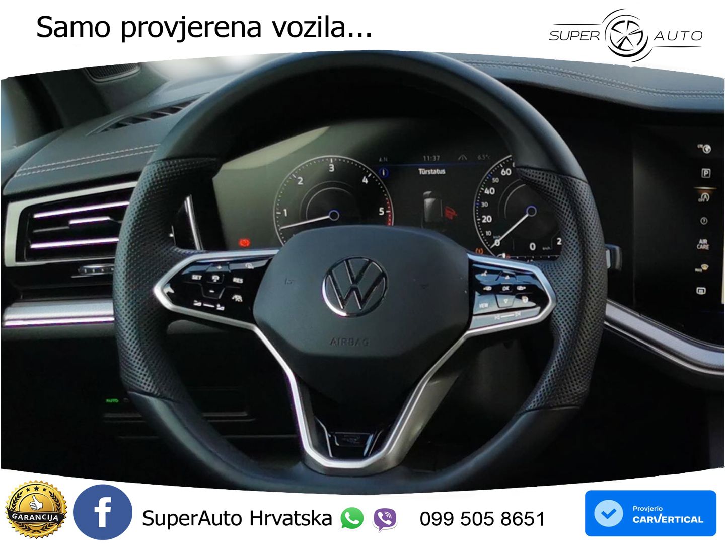 Volkswagen Touareg 3.0 V6 TDI (286 KS) 4MOTION Tiptronic R-Line ZRAČNI+ACC+4xGR SJED+KAM