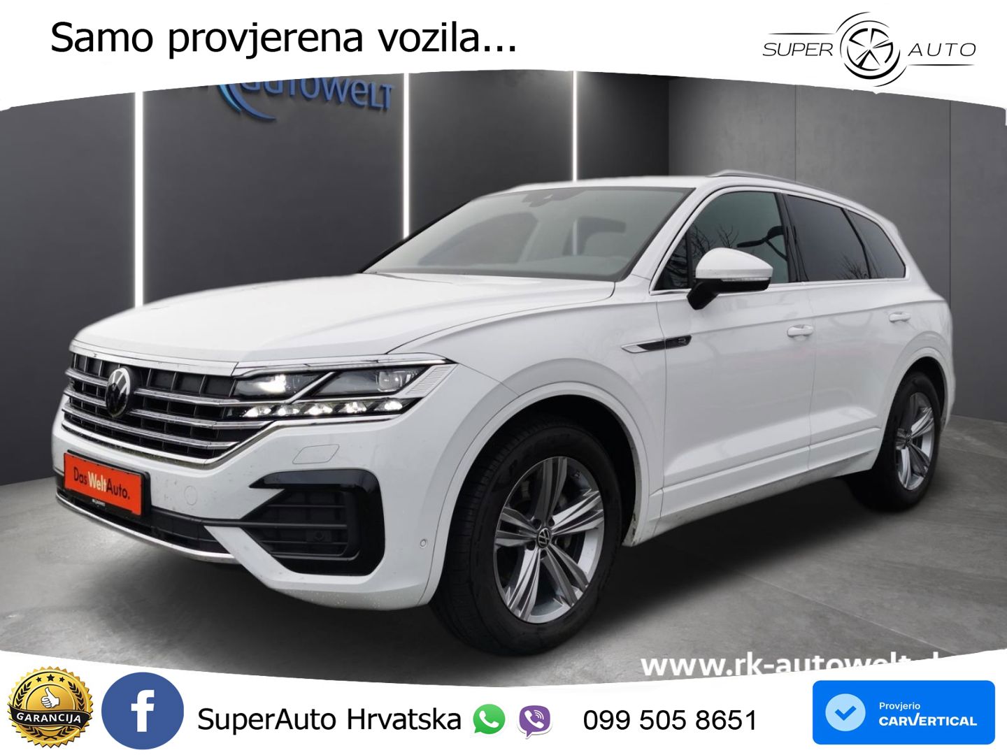 Volkswagen Touareg 3.0 V6 TDI (286 KS) 4MOTION Tiptronic R-Line ZRAČNI+ACC+4xGR SJED+KAM