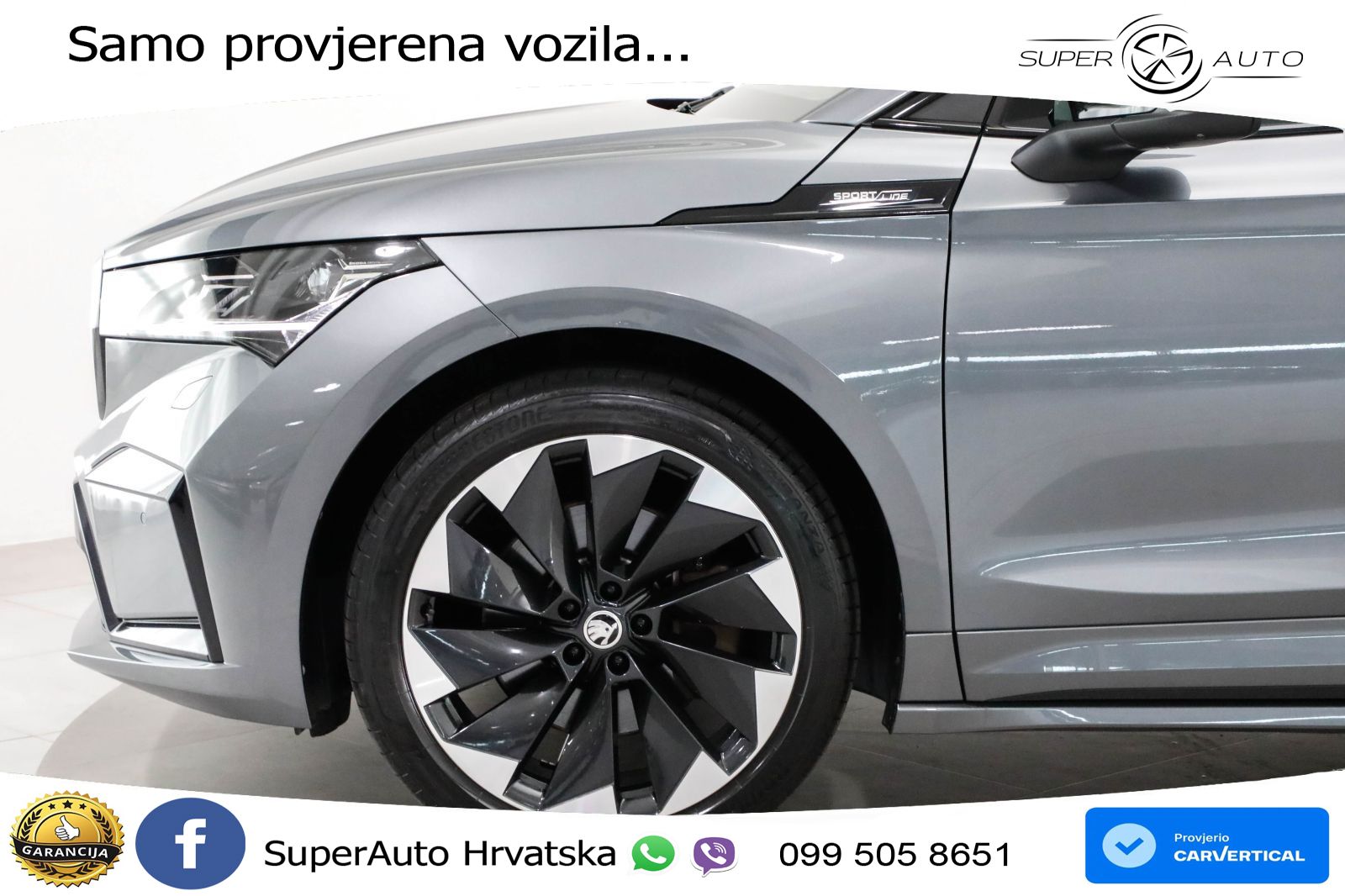 Škoda Enyaq iV 80 82 kWh (204 KS) SportLine LED+GR SJED+ACC