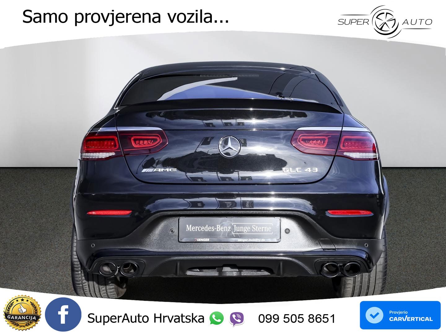 Mercedes GLC Coupe AMG 43 V6 (390 KS) 4MATIC TCT ZRAČNI+ACC+4xGR SJED+360