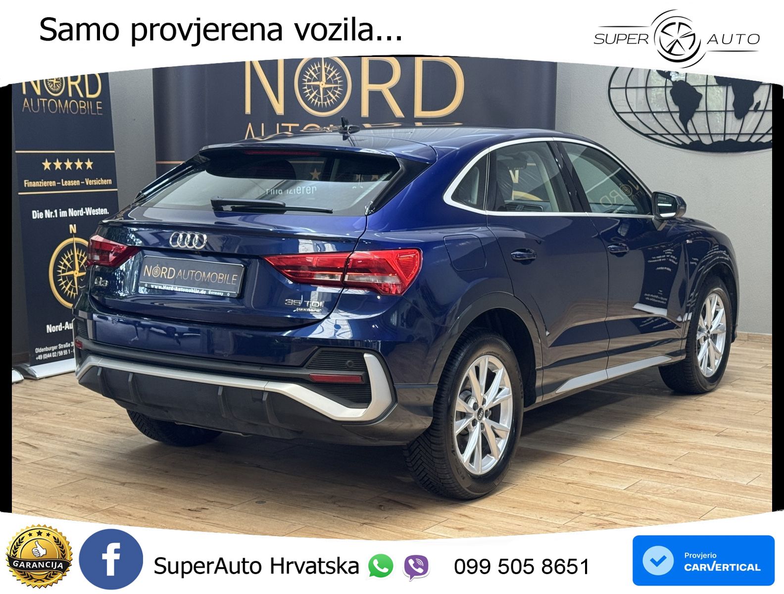 Audi Q3 Sportback 35 TDI (150 KS) quattro S tronic S line LED+GR SJED+ACC