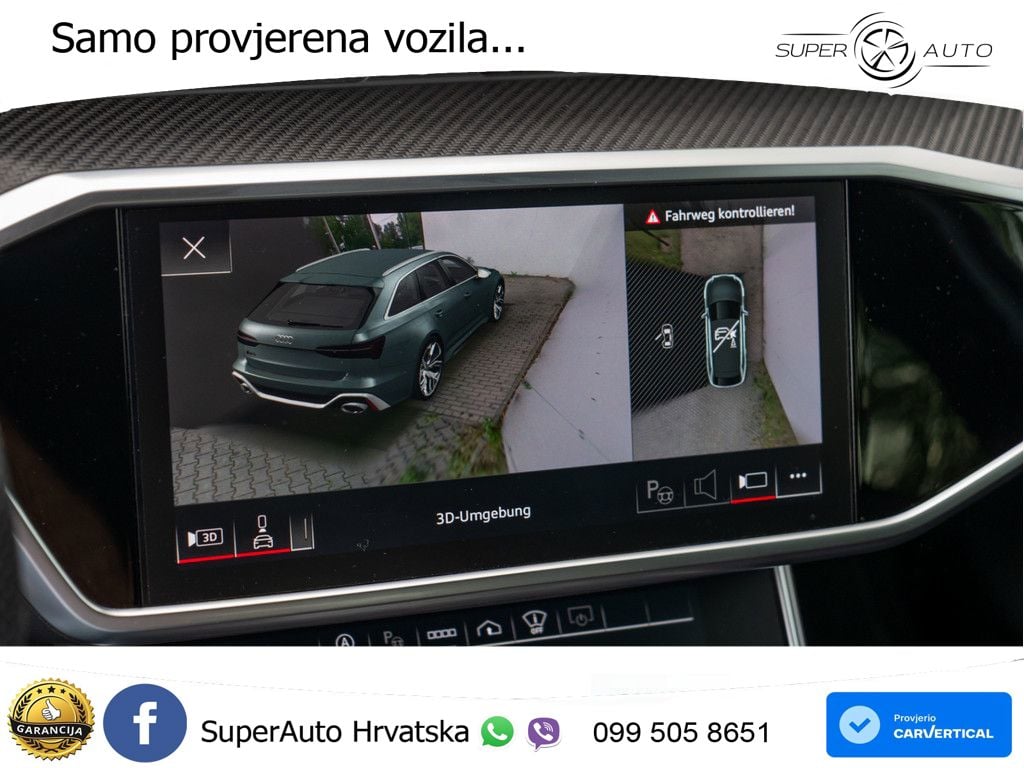 Audi RS6 Avant 4.0 TFSI V8 (600 KS) quattro Tiptronic ZRAČNI+ACC+GR SJED+KAM+PANO