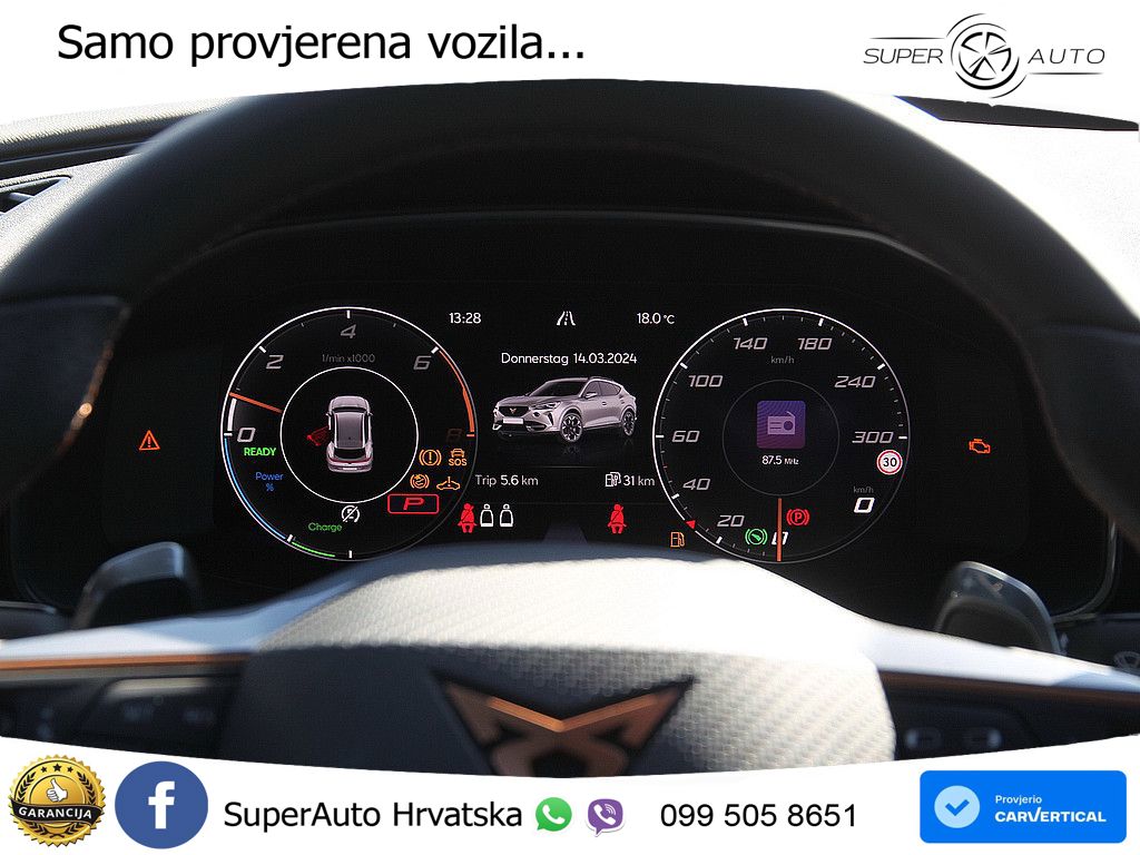 Cupra Formentor 1.4 TSI (245 KS) e-Hybrid DSG VZ LED+GR SJED+ACC