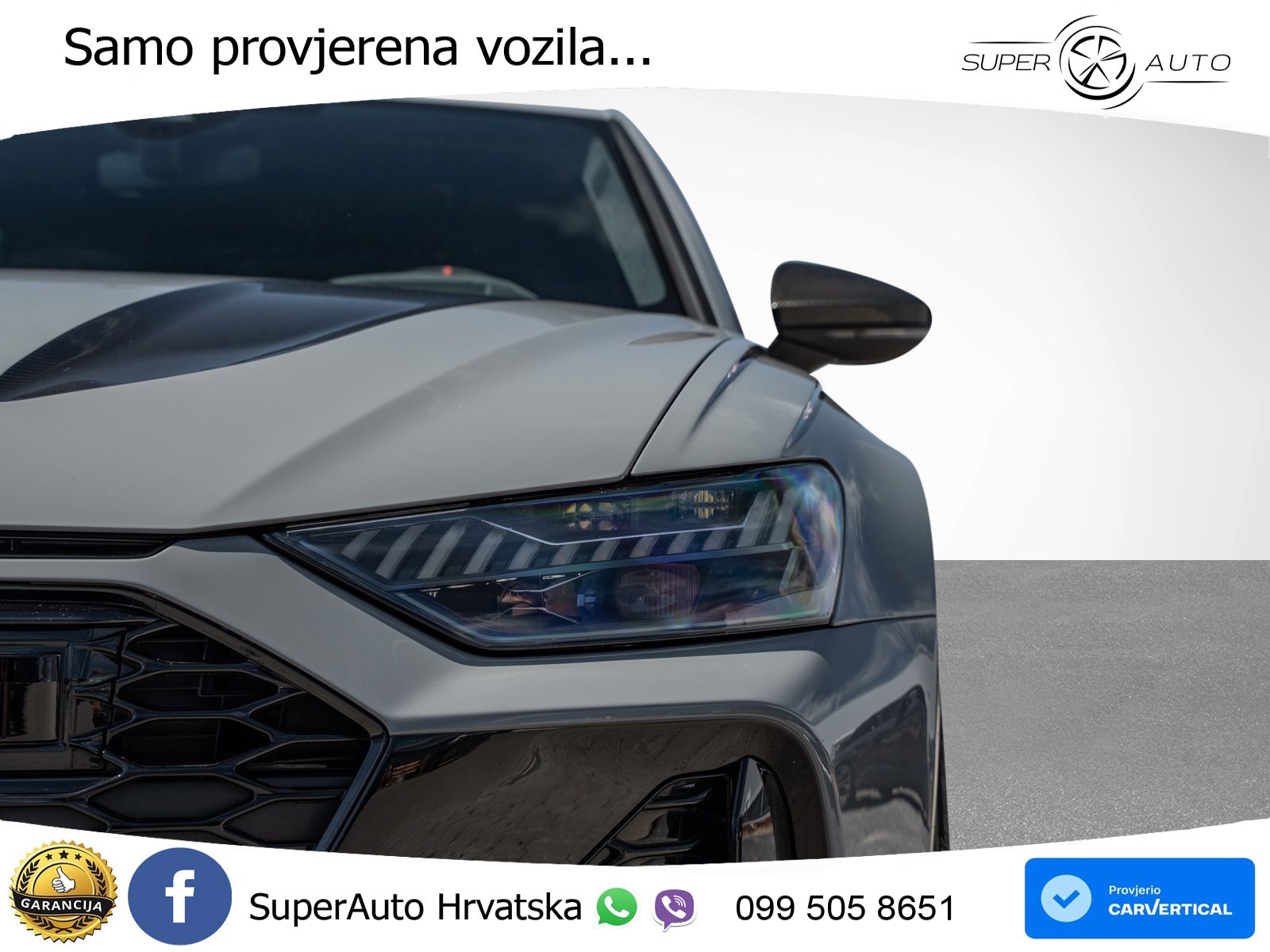 Audi RS6 Avant GT 4.0 TFSI V8 (630 KS) quattro tiptronic ZRAČNI+ACC+4xGR SJED+KAM