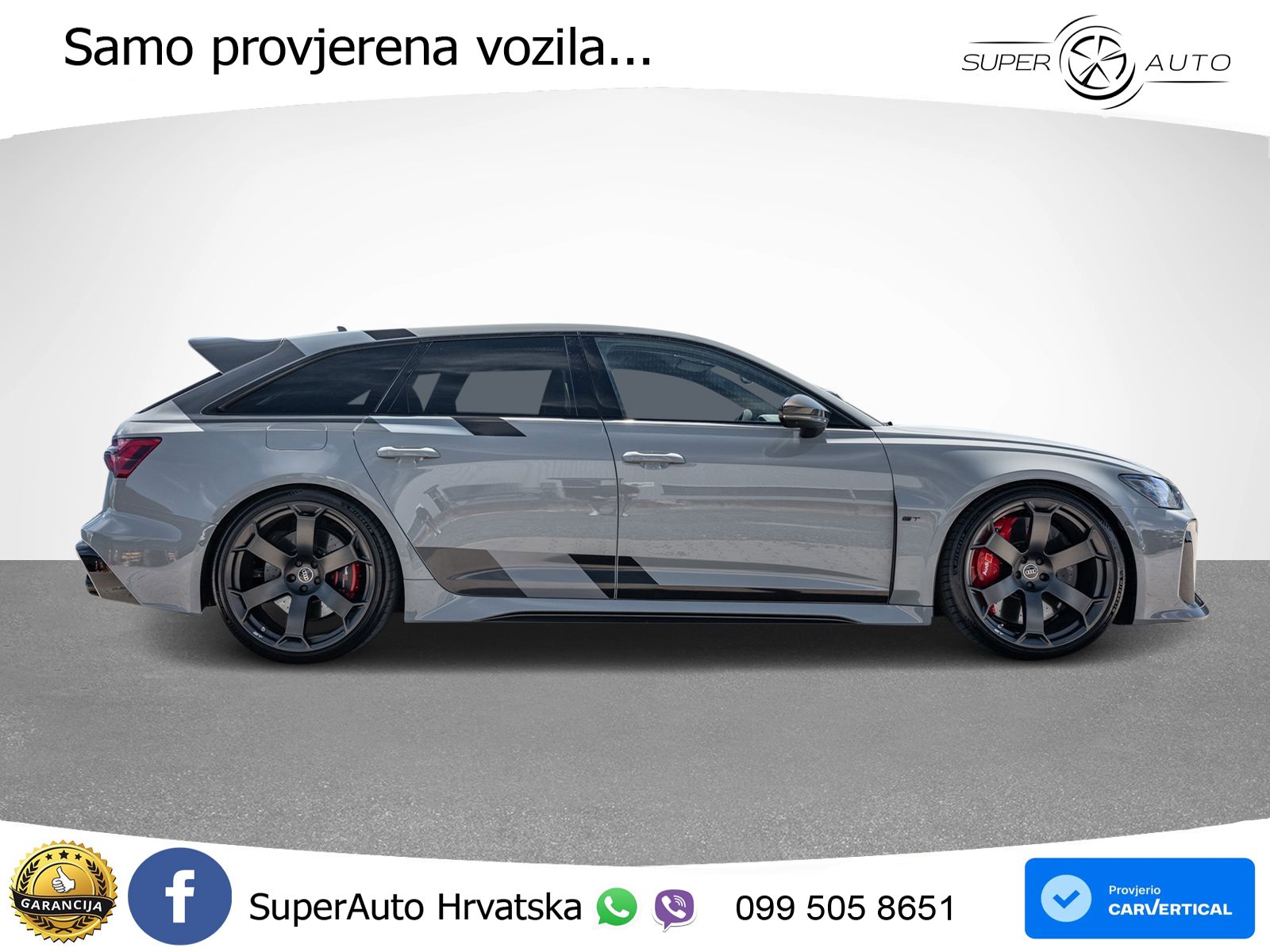 Audi RS6 Avant GT 4.0 TFSI V8 (630 KS) quattro tiptronic ZRAČNI+ACC+4xGR SJED+KAM