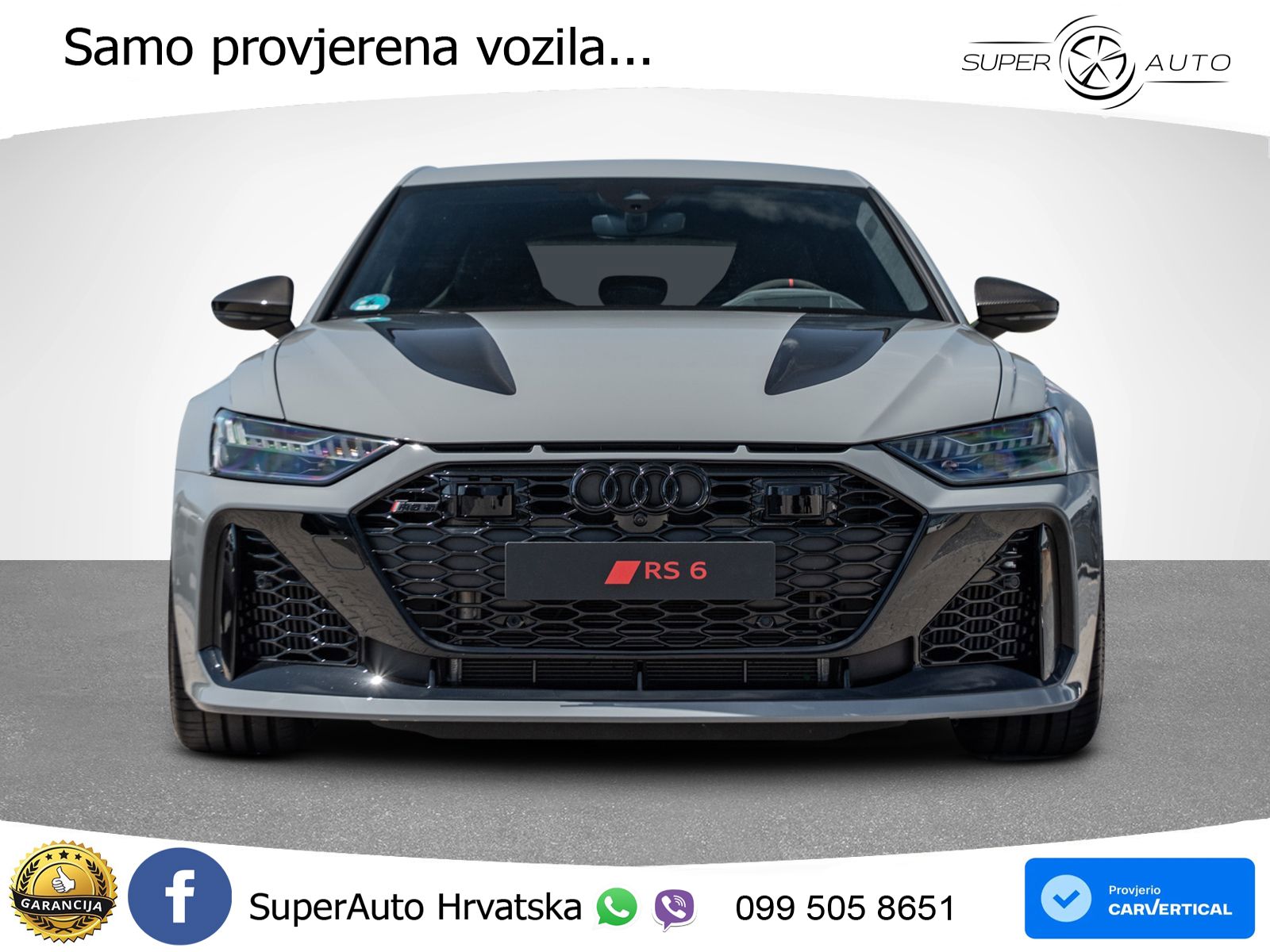 Audi RS6 Avant GT 4.0 TFSI V8 (630 KS) quattro tiptronic ZRAČNI+ACC+4xGR SJED+KAM