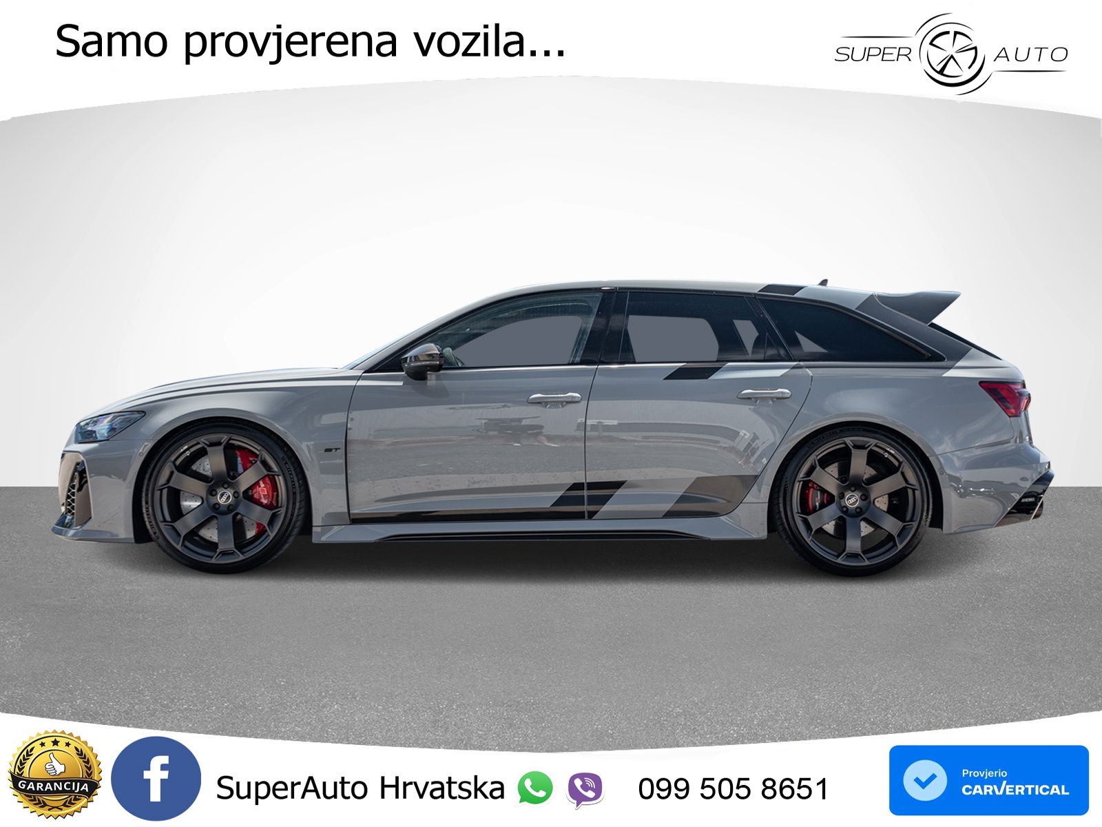 Audi RS6 Avant GT 4.0 TFSI V8 (630 KS) quattro tiptronic ZRAČNI+ACC+4xGR SJED+KAM