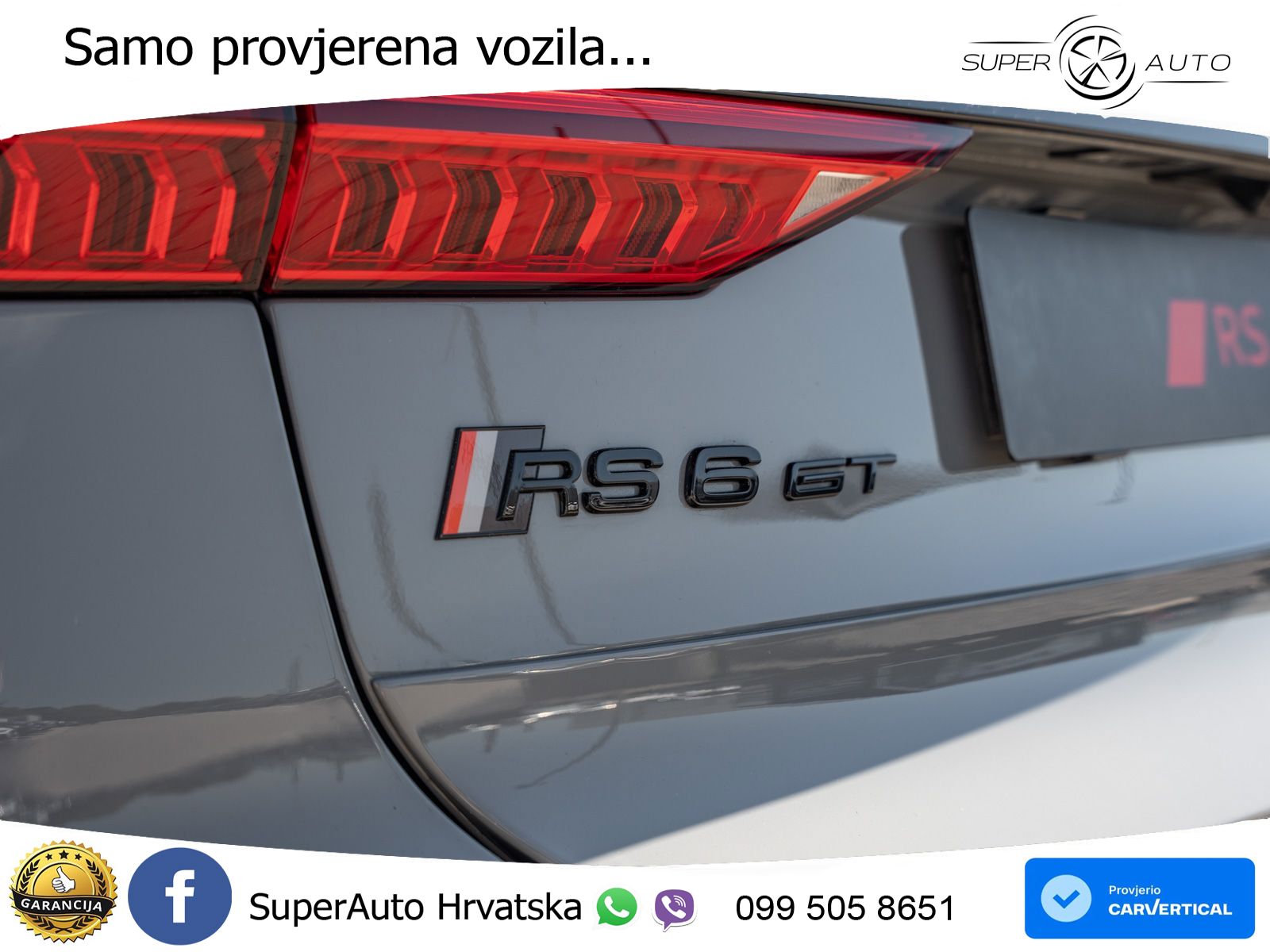 Audi RS6 Avant GT 4.0 TFSI V8 (630 KS) quattro tiptronic ZRAČNI+ACC+4xGR SJED+KAM