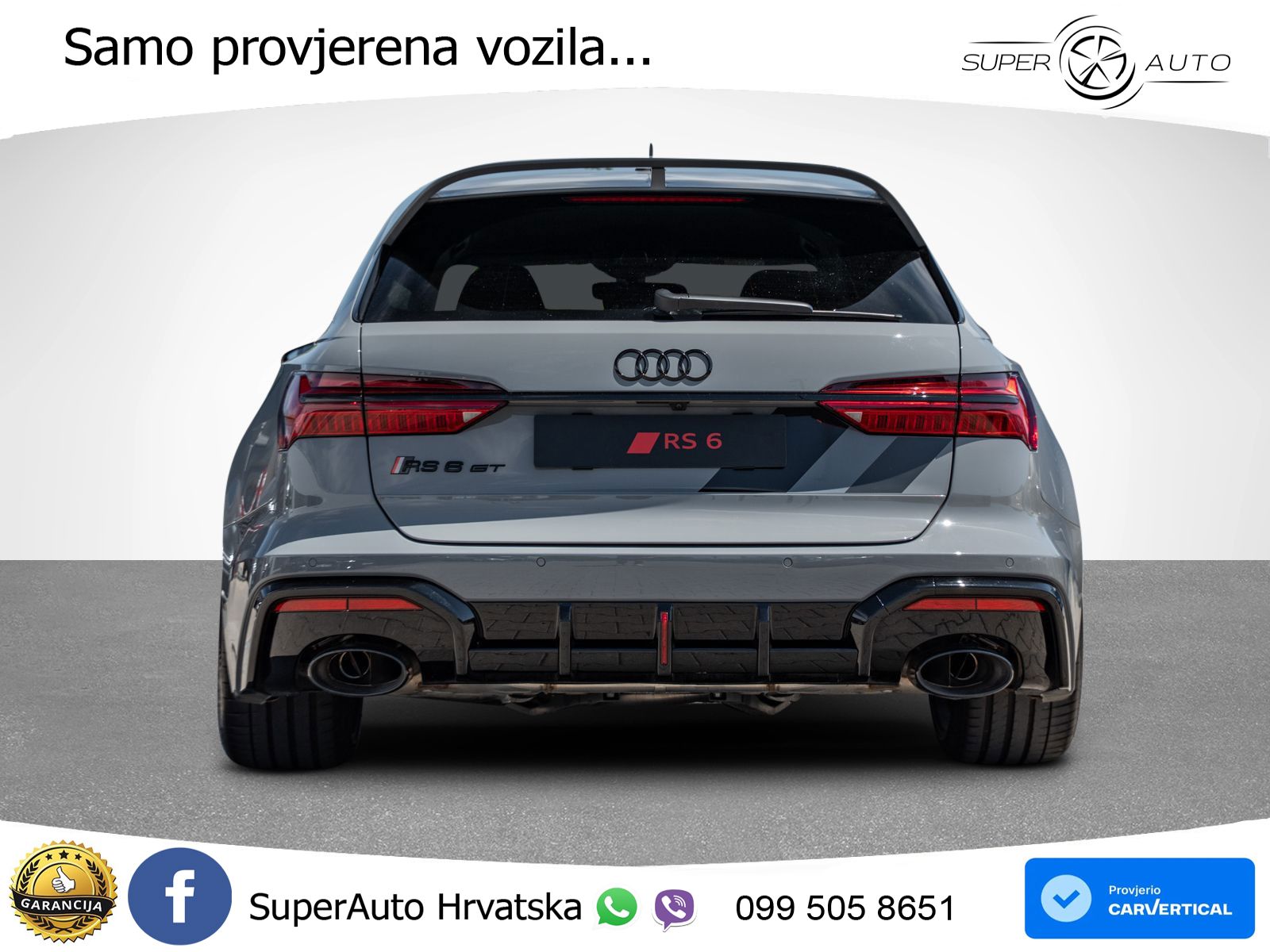 Audi RS6 Avant GT 4.0 TFSI V8 (630 KS) quattro tiptronic ZRAČNI+ACC+4xGR SJED+KAM